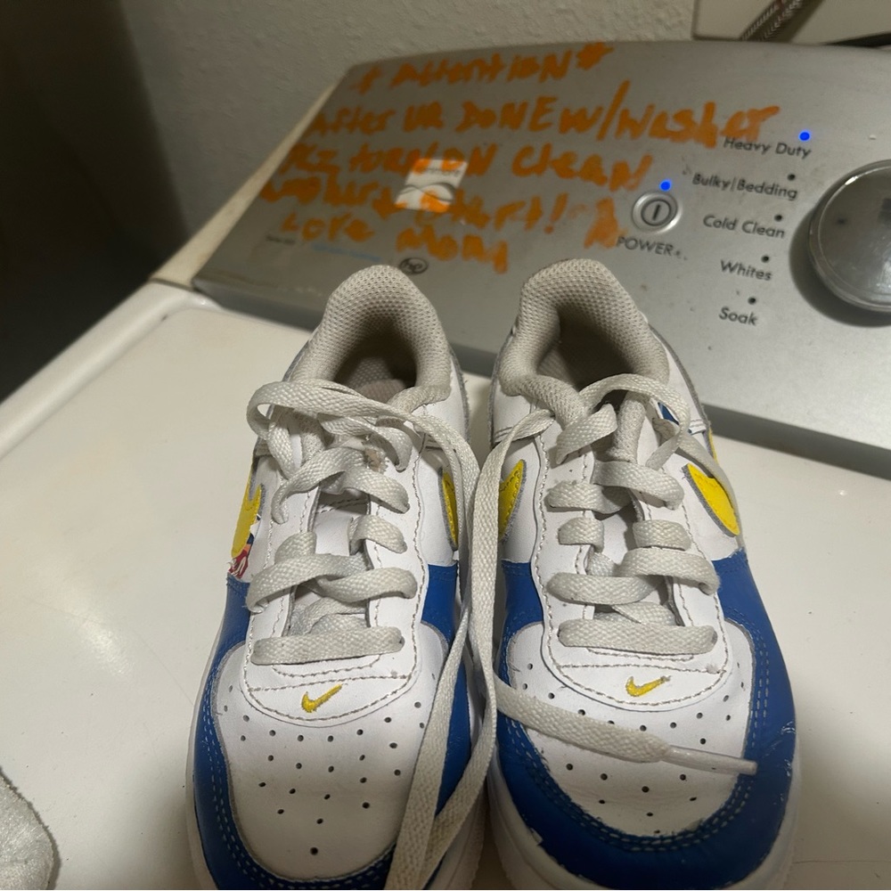 Little boys, size 11 sonic Air Force ones